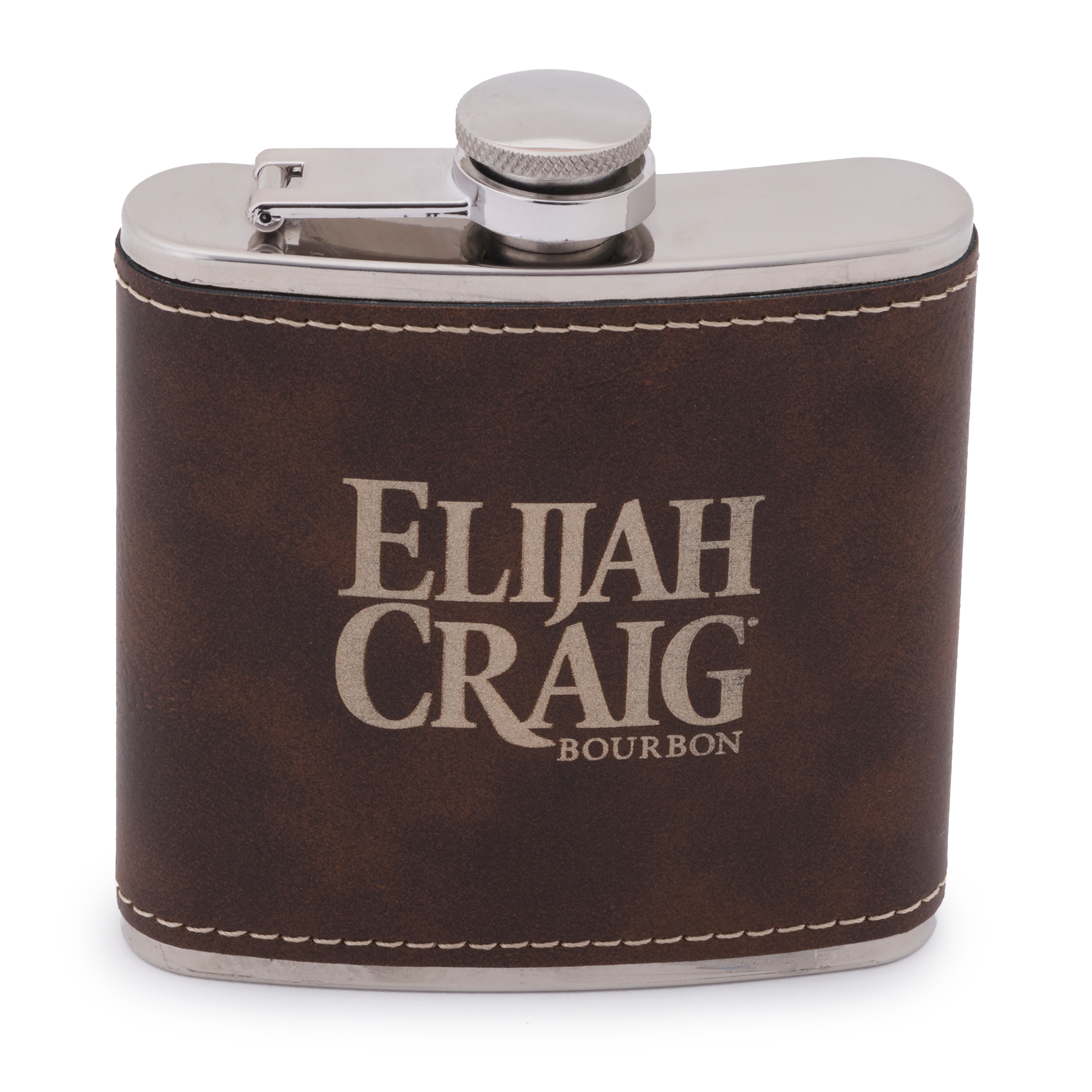 Brown Leatherette 6 oz. Flask